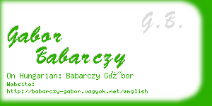 gabor babarczy business card